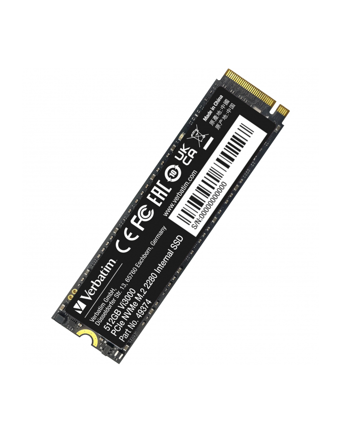 Verbatim Vi3000 512GB, SSD (PCIe 3.0 x4, NVMe, M.2 2280) główny