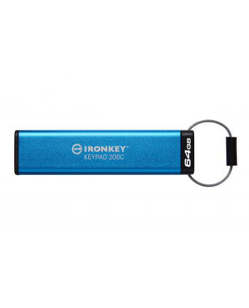 KINGSTON 64GB USB-C IronKey Keypad 200C FIPS 140-3 Lvl 3 Pending AES-256