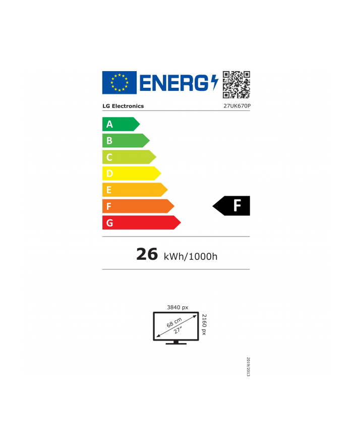 lg electronics LG 27UK670P-B, LED monitor (68.58 cm (27 inch), Kolor: CZARNY, Ultra HD/4K, HDMI, DisplayPort, USB, Pivot) główny