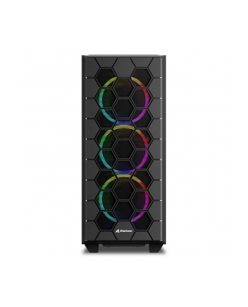 Sharkoon RGB HEX, tower housing (Kolor: CZARNY, tempered glass side panel)