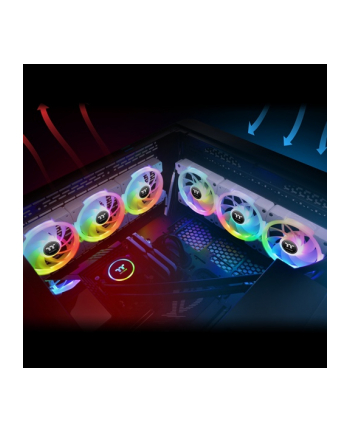 Thermaltake SWAFAN EX14 RGB PC Cooling Fan White TT Premium Edition, case fan (Kolor: BIAŁY, pack of 3, incl. controller)