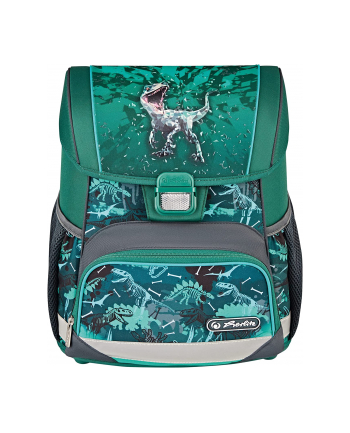 Herlitz Loop Plus Green Rex, school bag (green, incl. 16-piece school case, pencil case, sports bag)