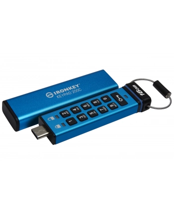 KINGSTON 16GB USB-C IronKey Keypad 200C FIPS 140-3 Lvl 3 Pending AES-256 nr 2