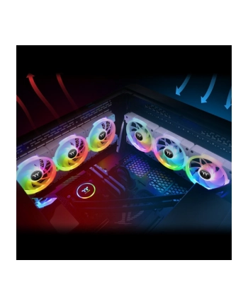 Thermaltake SWAFAN EX14 RGB PC Cooling Fan White TT Premium Edition, case fan (Kolor: BIAŁY, pack of 3, incl. controller) nr 1