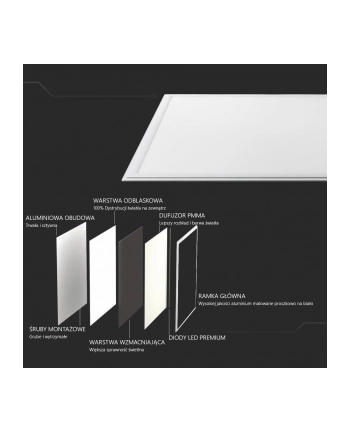 Panel V-TAC SKU2160246 VT-6060-6 4000K 40W 4950lm nr 2