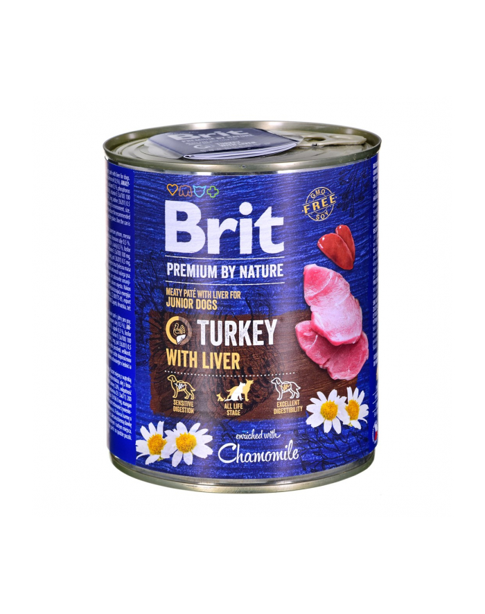 Brit Premium By Nature Turkey'amp;Liver dla psów 800g główny