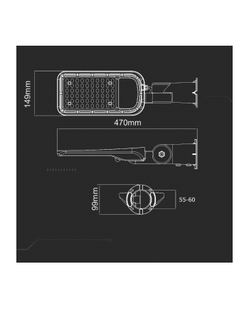 Oprawa V-TAC SKU20425 VT-59ST 6500K 50W 5000lm