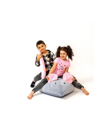 go gift Pufa worek sako MYSZ szary-różowy L 110x80