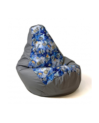 go gift Pufa worek sako GRUSZA DRUK szary-statek kosm L 105x80