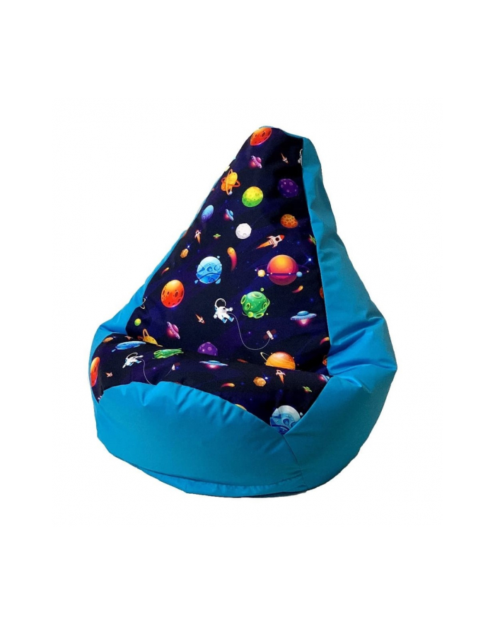 go gift Pufa worek sako GRUSZA DRUK niebieski-planety XL 130x90 główny