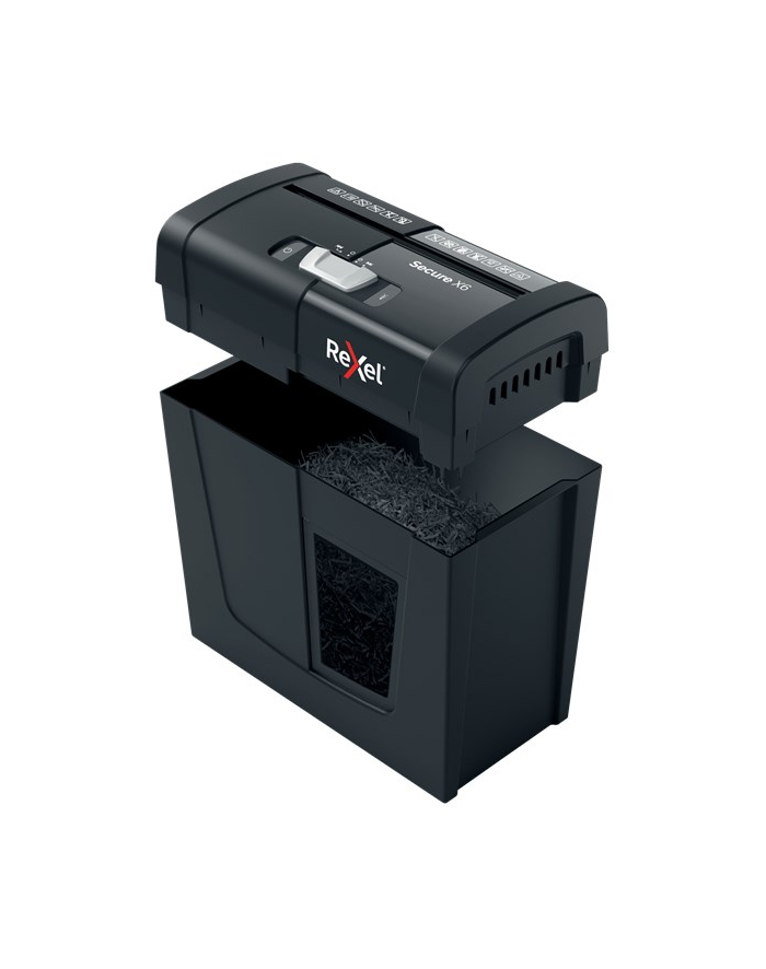 Niszczarka Rexel  Secure X6, (P-4), 6 kartek, 10 l kosz główny