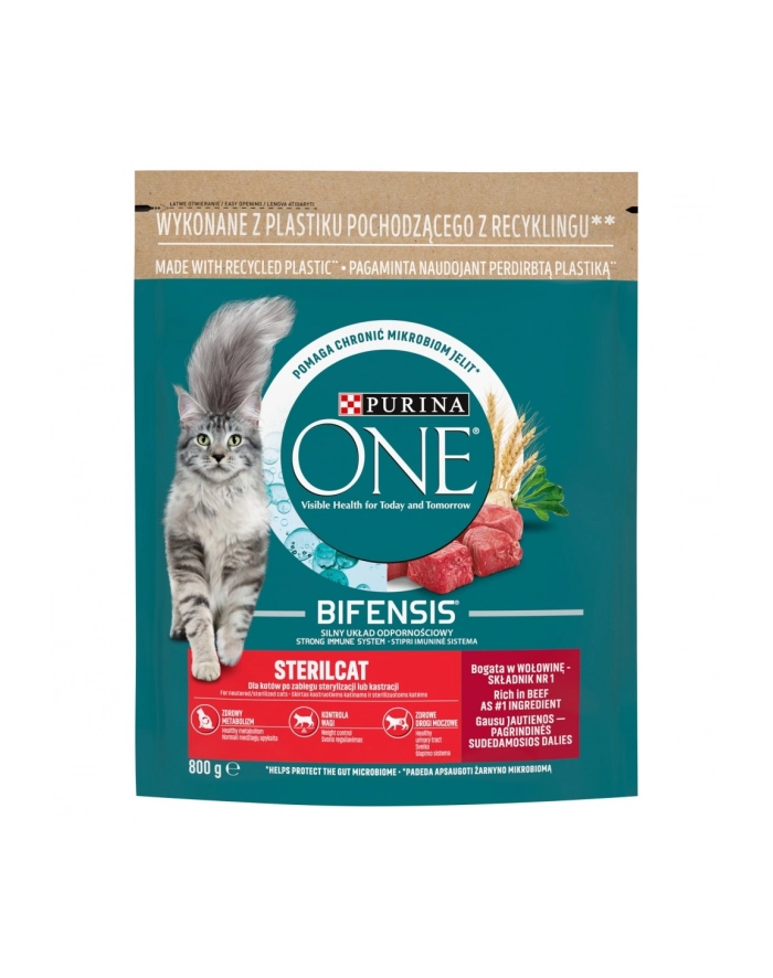 purina nestle PURINA ONE Sterilcat Bogata w Wołowinę i Pszenicę 800g główny