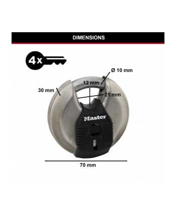 Master Lock Emaga Zamek Na Klucz M40Eurt 2szt. S7189183 nr 2