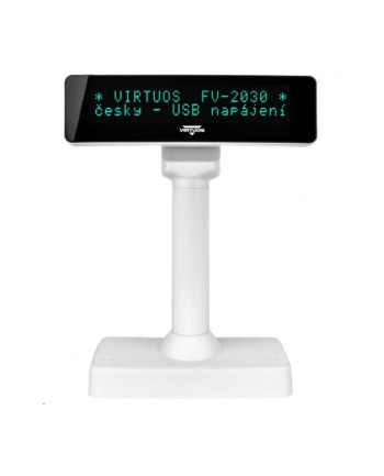 Wyświetlacz Klienta Virtuos Vfd Virtuos Fv 2030W 2X20 9Mm Usb Biały nr 2