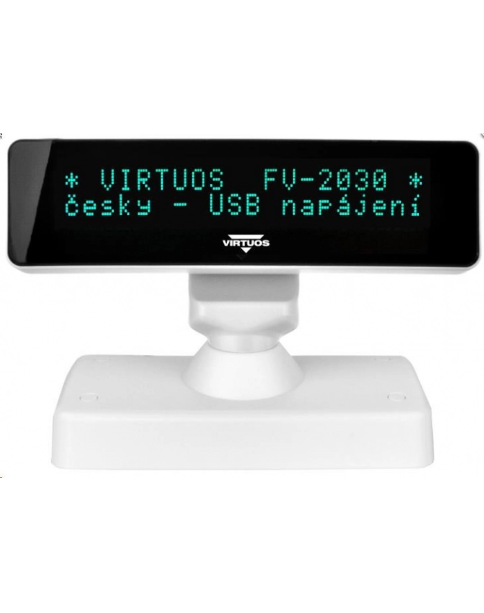 Wyświetlacz Klienta Virtuos Vfd Virtuos Fv 2030W 2X20 9Mm Usb Biały główny
