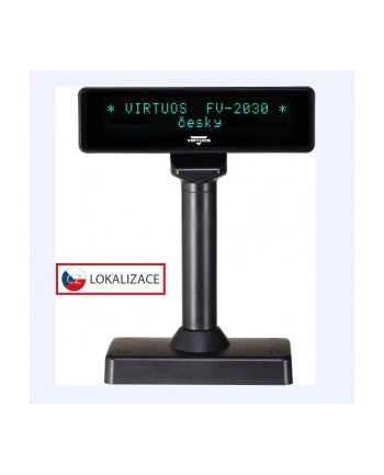 Wyświetlacz Klienta Virtuos Vfd Virtuos Fv 2030B 2X20 9Mm Seryjny Czarny nr 1