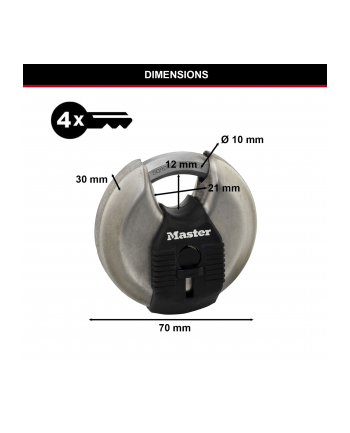 Master Lock Emaga Zamek Na Klucz M40Eurt 2szt. S7189183