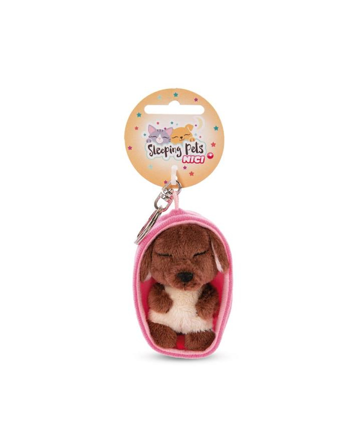 NICI 48832 Brelok pluszowy Sleeping Pets pies 8cm brązowy główny