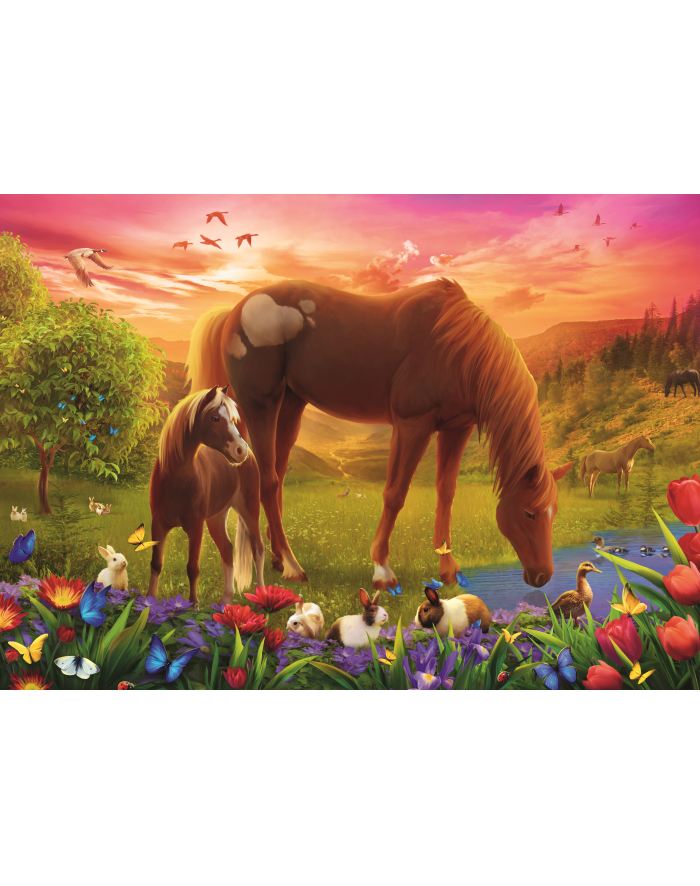 Puzzle 500el Konie na łące 37451 Trefl główny