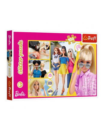 Puzzle 100 Glitter brokatowe Barbie / Mattel Barbie Trefl