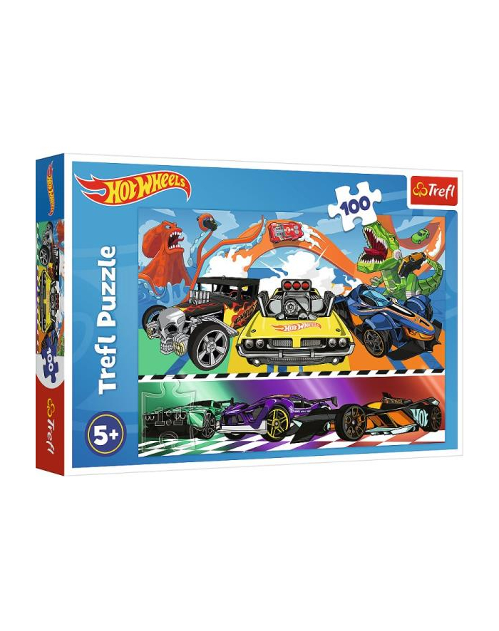 Puzzle 100el Pędzące samochody / Hot Wheels 16466 Trefl główny