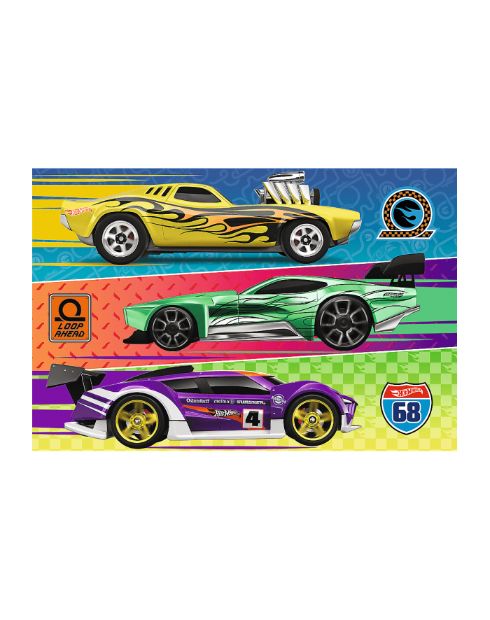 Puzzle 60el Wyścig / Mattel Hot Wheels 17389 Trefl główny