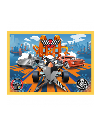 Puzzle 4w1 Pojazdy Hot Wheels / Mattel Hot Wheels 34627 Trefl nr 2
