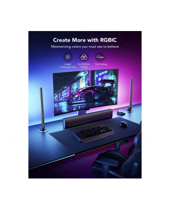 Govee H6047 Gaming Light Bars  Lampy LED  RGBIC, Wi-Fi, Alexa, Google Assistant
