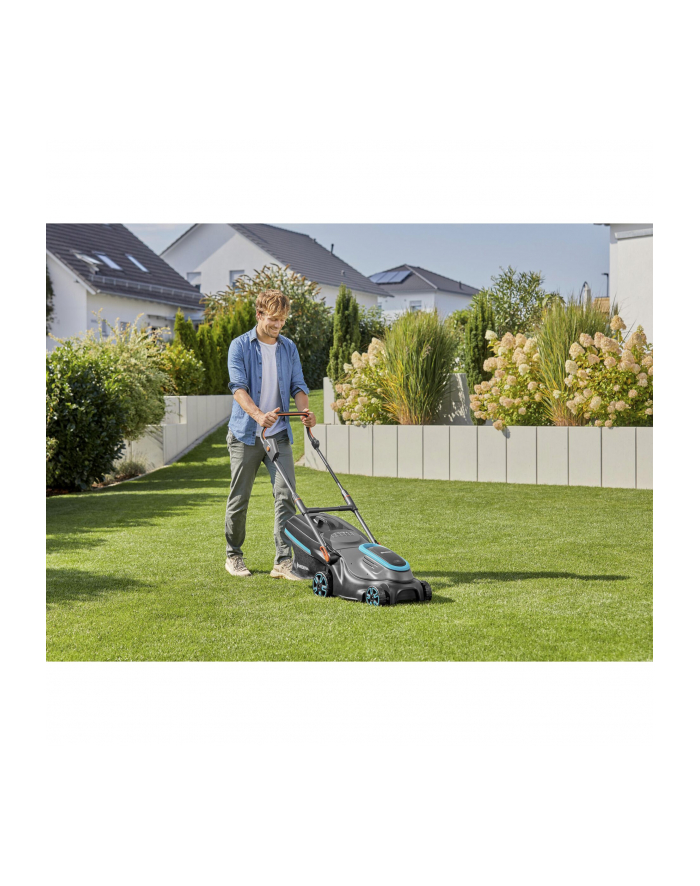 GARD-ENA Cordless Lawnmower PowerMax 37/36V P4A Ready-To-Use Set, 36V (2x18V) (Kolor: CZARNY/grey, 2x Li-Ion battery 4.0Ah, POWER FOR ALL ALLIANCE) główny