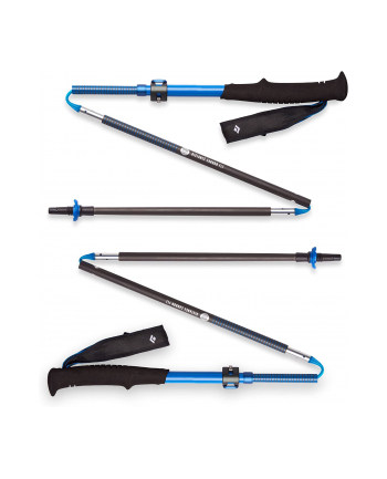 Black Diamond Trekking poles Distance Carbon FLZ, fitness equipment (blue, 1 pair, 125-140 cm)