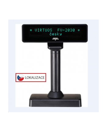 Wyświetlacz Klienta Virtuos Vfd Virtuos Fv 2030B 2X20 9Mm Seryjny Czarny
