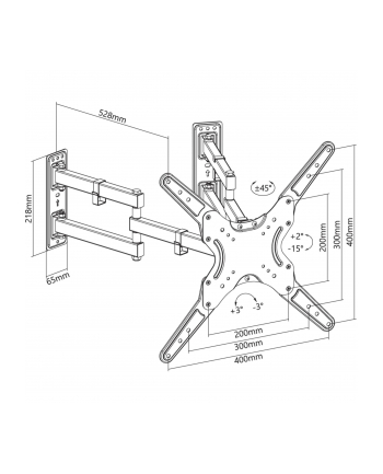 Reflecta Flexo 55-4040Tc - Mounting Kit Full-Motion For Lcd Display (23162)