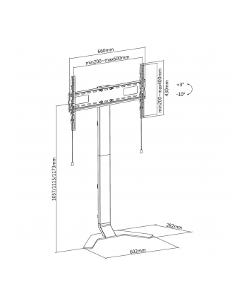 Reflecta Stojak podłogowy TV Stand 80 Super Slim 37'' - 80'' (23195)