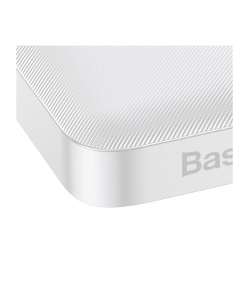 Baseus Bipow powerbank z wyświetlaczem 10000mAh 15W biały (Overseas Edition) + kabel USB-A - Micro USB 0.25m biały (PPBD050002)