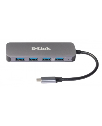D-Link Hub Multiport USB-C USB 3.2 Gen 2 (USB 3.0) DUB-2340 4 Porty szary (DUB2340)