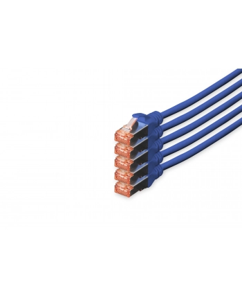 Digitus - 5 Sztuk Cat-6-10 M S-Ftp Żyły Miedziane Lszh Niebieski