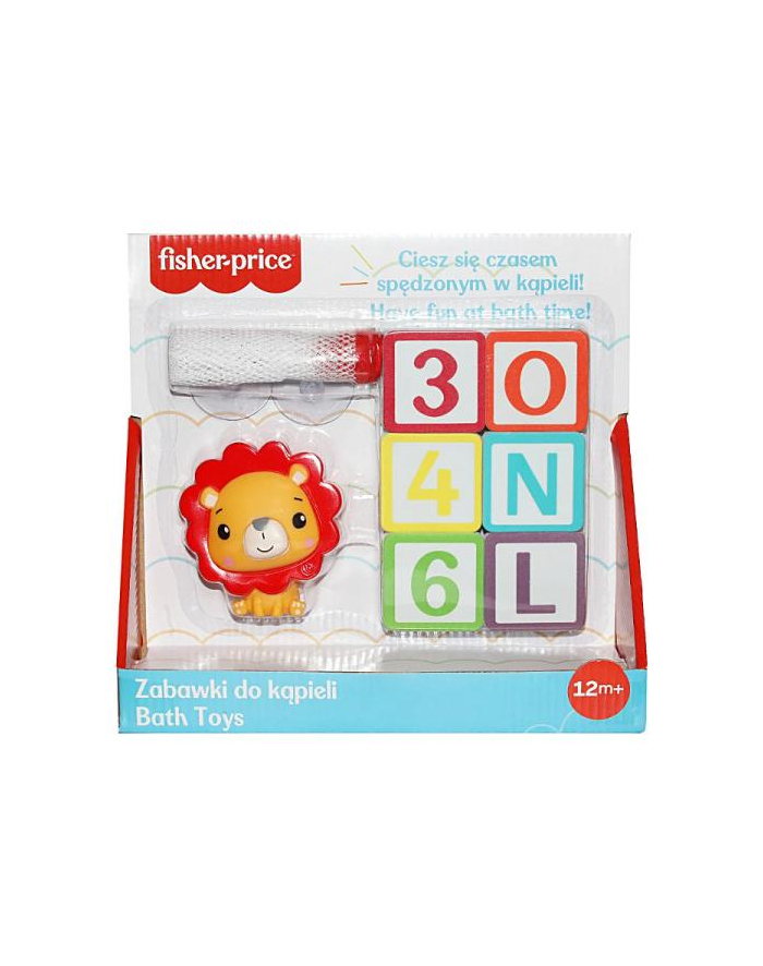 epee Fisher-Price Zabawka do kąpieli Literki, Cyferki + Figurka Lew CFGMBT004A główny