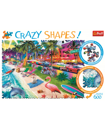 Puzzle 600 Crazy Shapes Plaża w Miami 11132 Trefl