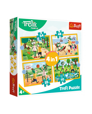 Puzzle 4w1 Trefliki na wakacjach. Rodzina Treflików 34623 Trefl nr 2