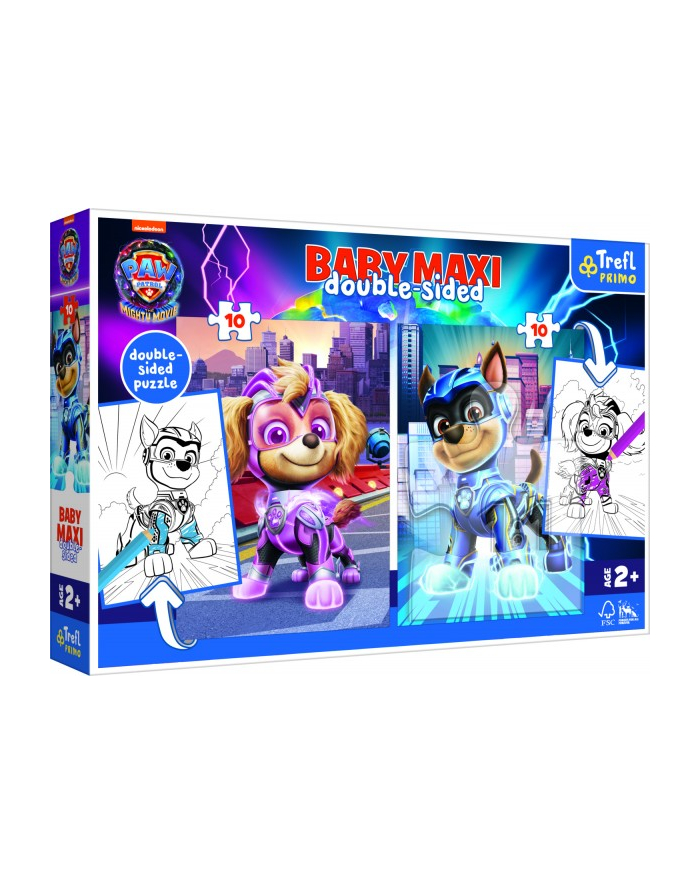 Puzzle 2x10el Baby Maxi Bohaterskie pieski. Psi Patrol. PAW PATROL 43007 Trefl główny