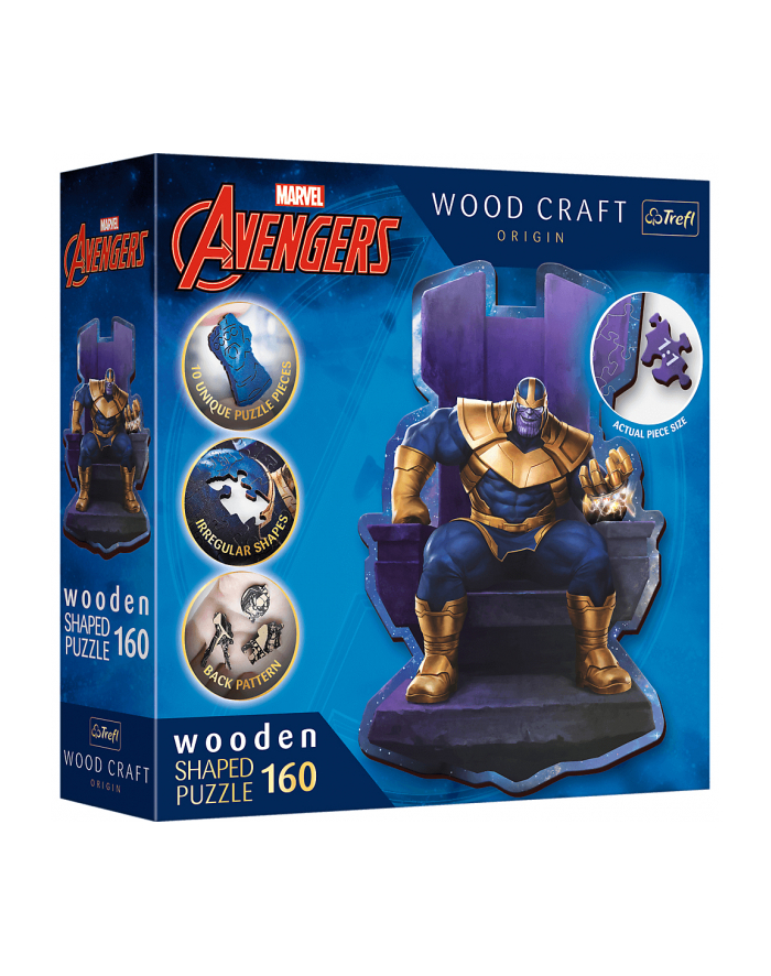 Puzzle drewniane 160el. Avengers Thanos na tronie 20184 Trefl główny