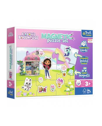 Puzzle magnetyczne Poznaj świat Gabi. Koci Domek Gabi. Gabby's Dollhouse 93383 Trefl