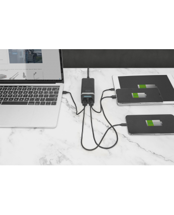 digitus Ładowarka sieciowa uniwersalna, zasilacz GaN, 4 porty 2x USB-C 2x USB-A PD 3.0 65W Czarna