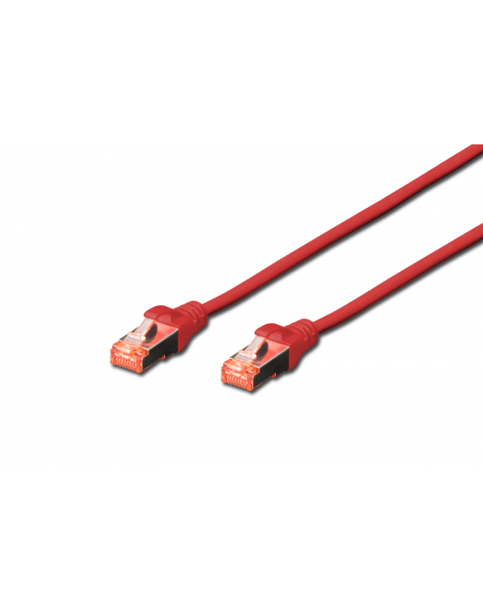 DIGITUS  LAN KABEL CAT 6-3M - 10 SZTUK - KABEL SIECIOWY RJ45 - EKRANOWANY S/FTP - KOMPATYBILNY Z CAT 6A I CAT 7 - CZERWONY  () główny