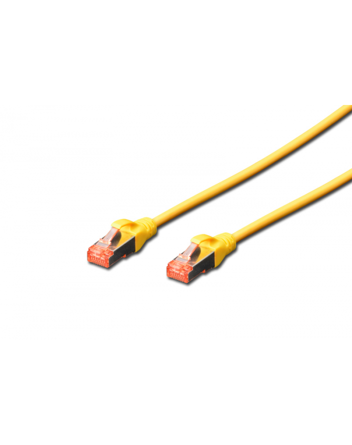 DIGITUS  - 10 SZTUK - KABEL KROSOWY CAT-6-3 M - EKRANOWANIE S-FTP - ŻYŁY MIEDZIANE - LSZH PŁASZCZ - KABEL SIECIOWY - ŻÓŁTY  () główny