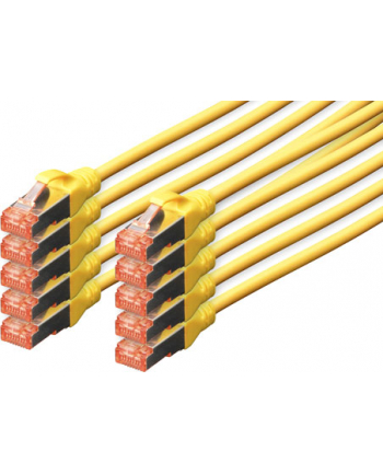 DIGITUS  - 10 SZTUK - KABEL KROSOWY CAT-6-5 M - EKRANOWANIE S-FTP - ŻYŁY MIEDZIANE - LSZH PŁASZCZ - KABEL SIECIOWY - ŻÓŁTY  ()