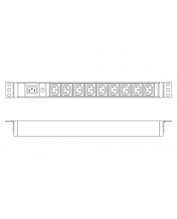 Digitus 1U Aluminum Pdu, Rackmountable, 9 X C13 10 A, 230 V Ac, 50/60 Hz, Iec C14 Inlet, A Fuse (DN95429)