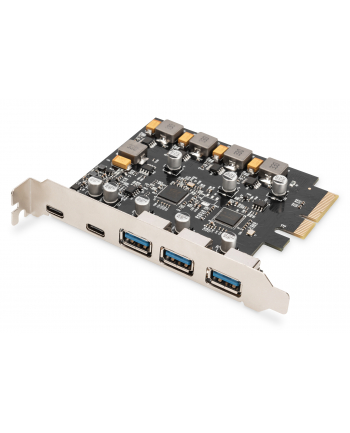 Digitus Kontroler Usb 3.1 Pcie - 2X C / 3X A Gen.2 10Gbps, Chipset Asm1142 (DS30222)