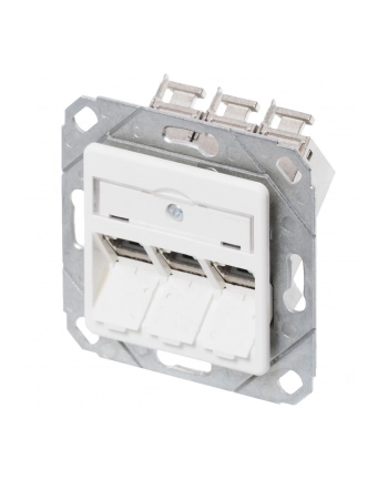 Btr Blumberger 10 X E Dat Moduł Upk Puszka 3 88 Cat.6 R Ws Z Modułami Rj 45 Bez Użycia Narzędzi Czysta Biel