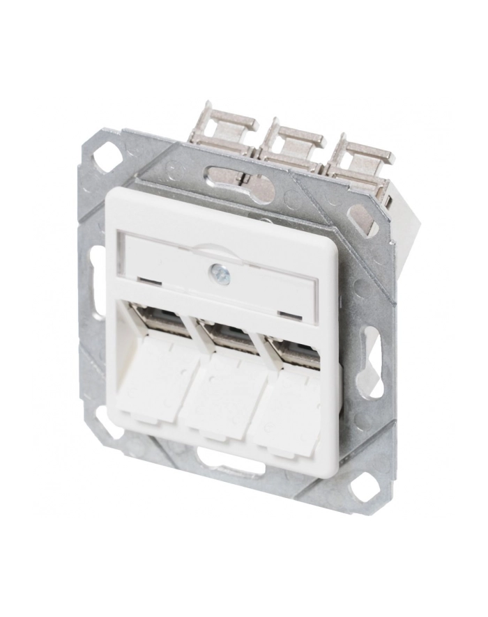 Btr Blumberger 10 X E Dat Moduł Upk Puszka 3 88 Cat.6 R Ws Z Modułami Rj 45 Bez Użycia Narzędzi Czysta Biel główny